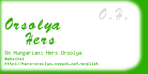 orsolya hers business card